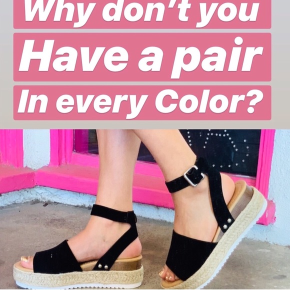 Best Seller Soda Topic Natural Espadrille Platform Sandals Nu Shuz Key West - Picture 6 of 8